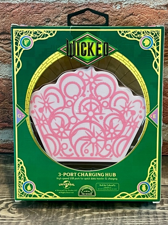 Other - Wicked 3-Port USB Charging Hub Pink Glinda